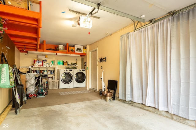 7612 Farm View Cir E, Indianapolis, IN 46256 - garage with washer and clothes dryer