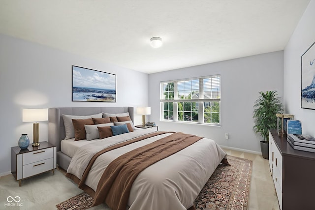 12997 Bartlett Dr, Fishers, IN 46037 - bedroom featuring light carpet and baseboards
