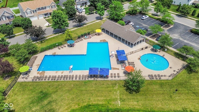12997 Bartlett Dr, Fishers, IN 46037 - aerial view of a pool area