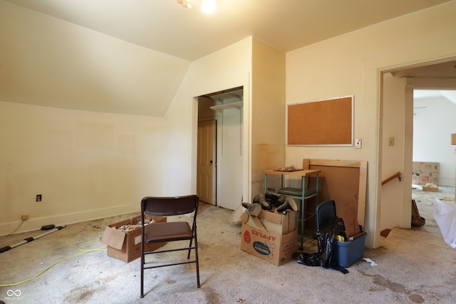 633 N E St, Greenfield, IN 46140 - bonus room featuring carpet and vaulted ceiling