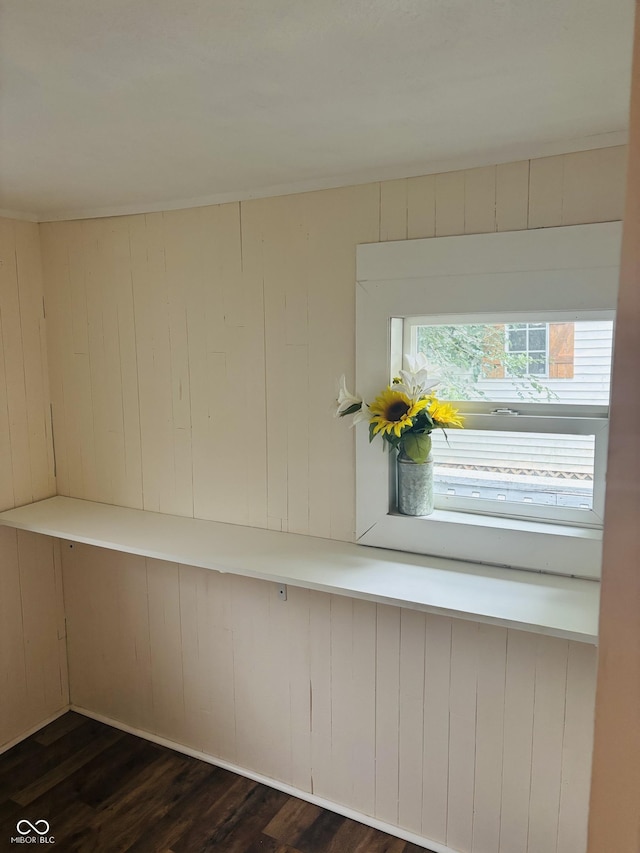 597 W Adams St, Franklin, IN 46131 - detailed view of wood finished floors and wooden walls