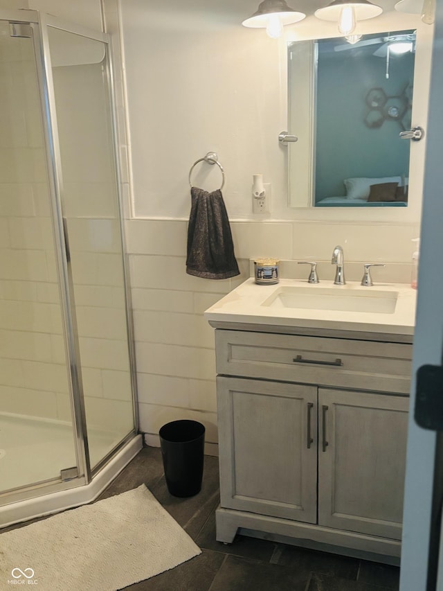 597 W Adams St, Franklin, IN 46131 - full bath featuring vanity and a stall shower