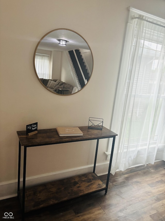 597 W Adams St, Franklin, IN 46131 - detailed view of wood finished floors and baseboards