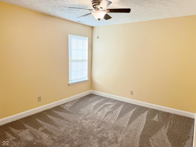 2444 Cole Branch Ct, Indianapolis, IN 46239 - carpeted empty room with a ceiling fan and a textured ceiling