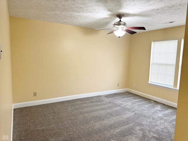 2444 Cole Branch Ct, Indianapolis, IN 46239 - carpeted empty room with ceiling fan and a textured ceiling