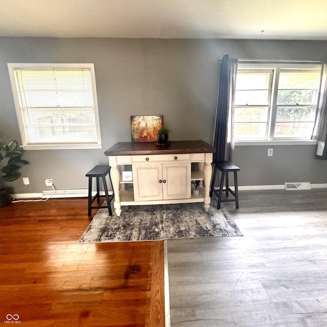 336 Brookside Ln, Plainfield, IN 46168 - dining room with dark wood finished floors and baseboards