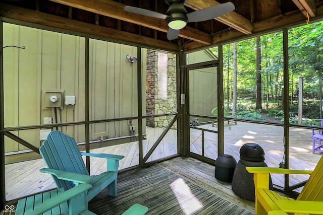 944 Briar Patch Ln, Greenwood, IN 46142 - sunroom with ceiling fan and plenty of natural light