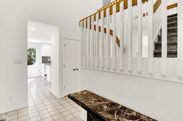 944 Briar Patch Ln, Greenwood, IN 46142 - mudroom featuring light tile patterned floors and recessed lighting