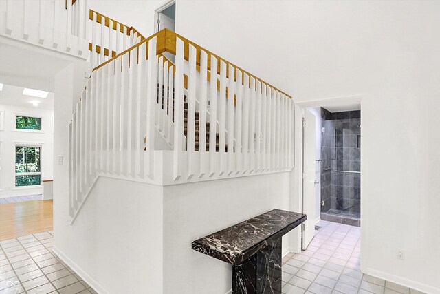 944 Briar Patch Ln, Greenwood, IN 46142 - stairs featuring tile patterned flooring and baseboards