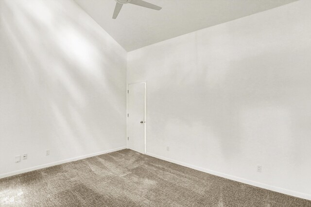 944 Briar Patch Ln, Greenwood, IN 46142 - unfurnished room featuring carpet, a ceiling fan, and vaulted ceiling