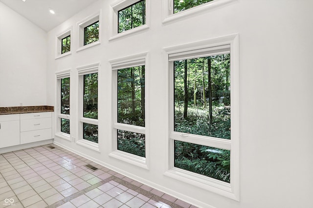 944 Briar Patch Ln, Greenwood, IN 46142 - unfurnished sunroom featuring plenty of natural light and lofted ceiling