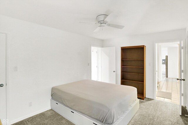 944 Briar Patch Ln, Greenwood, IN 46142 - carpeted bedroom with baseboards and ceiling fan