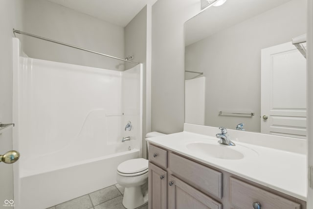 13172 Duval Dr, Fishers, IN 46037 - full bathroom with vanity, tub / shower combination, and tile patterned flooring