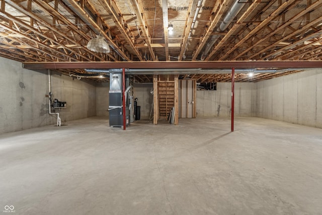 13172 Duval Dr, Fishers, IN 46037 - unfinished below grade area with heating unit