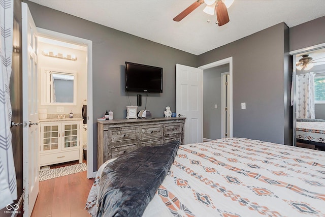 2824 E 150 S, Tipton, IN 46072 - bedroom featuring wood finished floors and ceiling fan