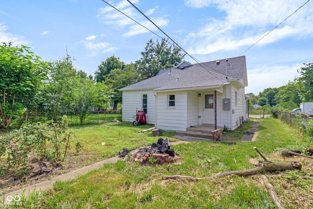 2400 Walnut St, Anderson, IN 46016 - rear view of house with roof with shingles