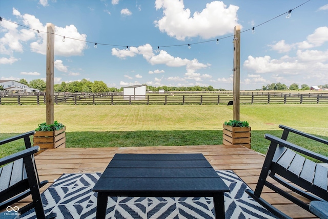 1461 Bigleaf Dr, Sheridan, IN 46069 - wooden deck with a rural view and a fenced backyard