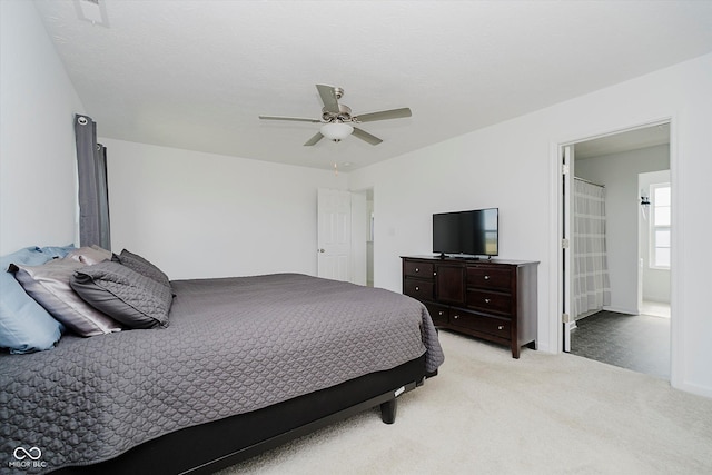 1461 Bigleaf Dr, Sheridan, IN 46069 - bedroom with light colored carpet and ceiling fan