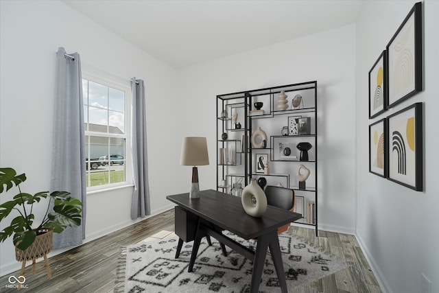 1461 Bigleaf Dr, Sheridan, IN 46069 - home office with wood finished floors and baseboards