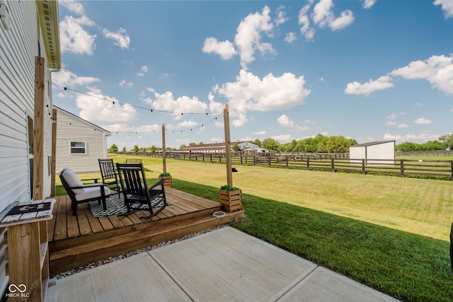 1461 Bigleaf Dr, Sheridan, IN 46069 - deck featuring a fenced backyard and a rural view