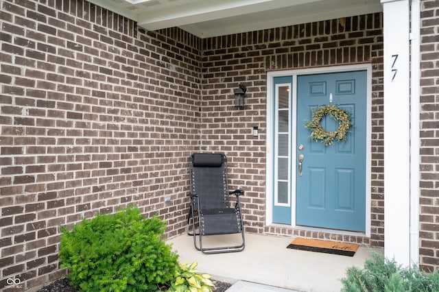 77 Winding Brook Way, Pendleton, IN 46064 - property entrance featuring brick siding