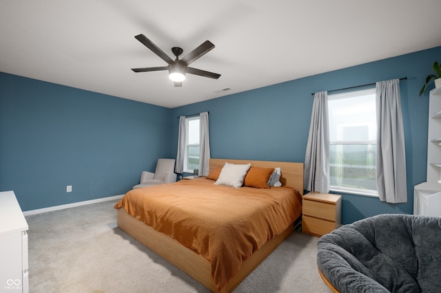 77 Winding Brook Way, Pendleton, IN 46064 - bedroom featuring light colored carpet and a ceiling fan