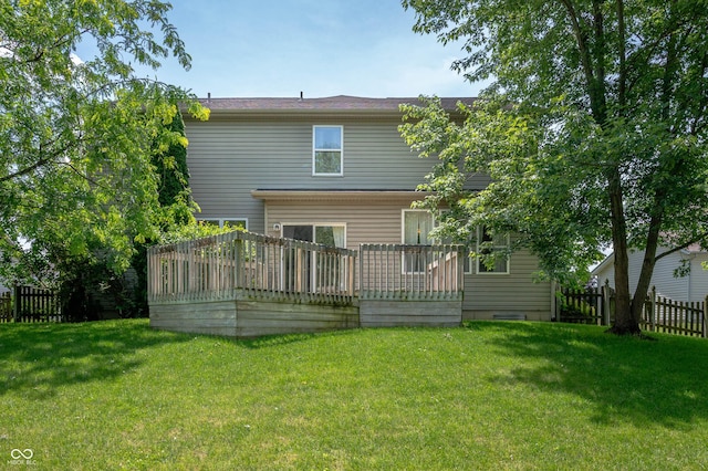 8578 Nolan Dr, Fishers, IN 46038 - back of property with a wooden deck