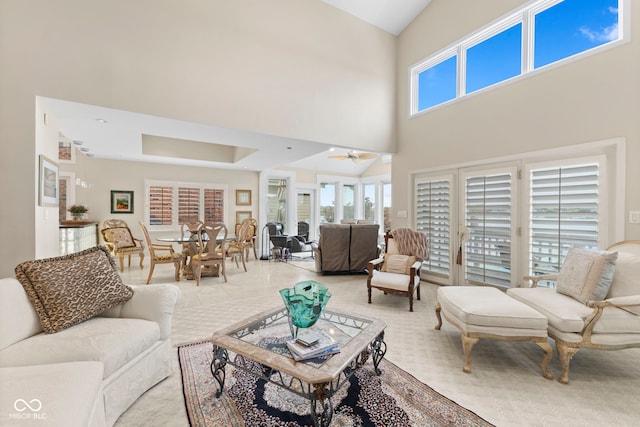 8164 Dean Rd, Indianapolis, IN 46240 - living area featuring a high ceiling