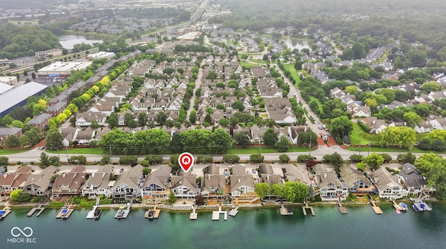 8164 Dean Rd, Indianapolis, IN 46240 - aerial view of residential area featuring a large body of water