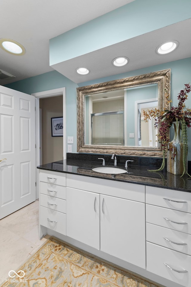 8164 Dean Rd, Indianapolis, IN 46240 - full bath with vanity and recessed lighting