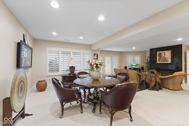 8164 Dean Rd, Indianapolis, IN 46240 - dining room with carpet flooring and recessed lighting