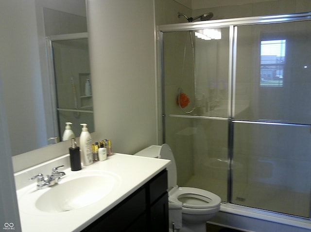8804 Faulkner Dr, Indianapolis, IN 46239 - bathroom featuring vanity and a stall shower