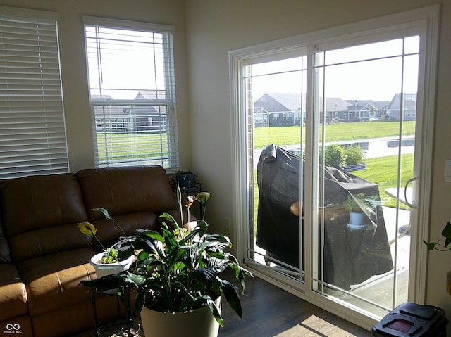 8804 Faulkner Dr, Indianapolis, IN 46239 - living area featuring wood finished floors
