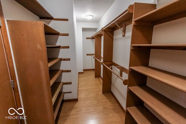 3948 S Woodfield Dr, New Palestine, IN 46163 - walk in closet featuring light wood finished floors