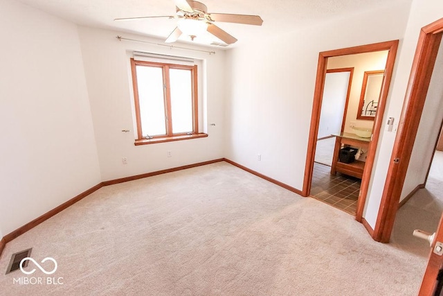 3948 S Woodfield Dr, New Palestine, IN 46163 - unfurnished room featuring light carpet and ceiling fan