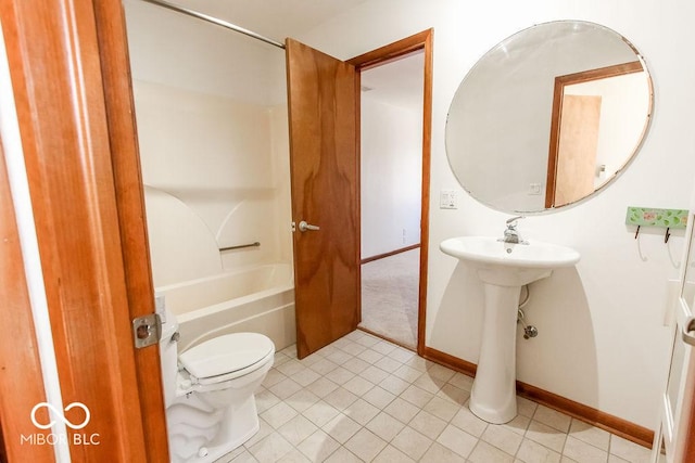 3948 S Woodfield Dr, New Palestine, IN 46163 - bathroom featuring toilet and tile patterned floors