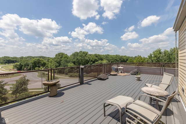 1036 Jackson St, Columbus, IN 47201 - view of wooden deck