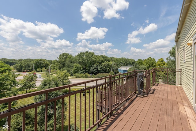 1036 Jackson St, Columbus, IN 47201 - deck featuring a view of trees