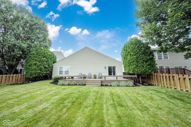 14459 Forsythia Ln, Fishers, IN 46038 - rear view of property featuring a wooden deck