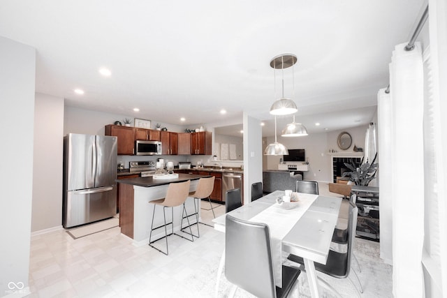 14459 Forsythia Ln, Fishers, IN 46038 - dining area featuring recessed lighting and light flooring
