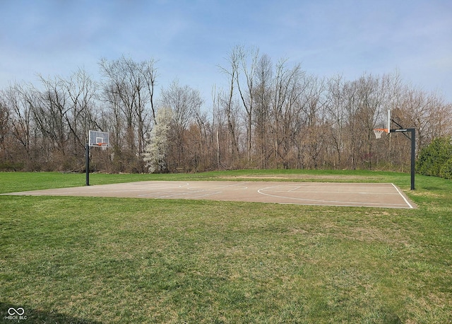 14459 Forsythia Ln, Fishers, IN 46038 - view of basketball court with community basketball court and a yard