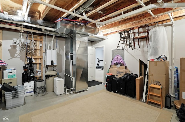 6570 Freemont Ln, Carmel, IN 46033 - unfinished below grade area with heating unit