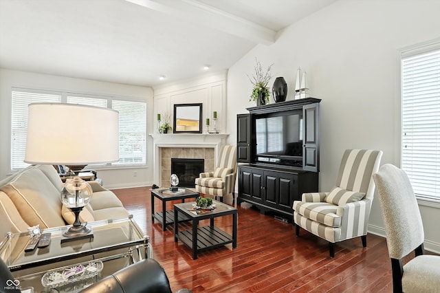 6570 Freemont Ln, Carmel, IN 46033 - living room featuring wood finished floors and a fireplace