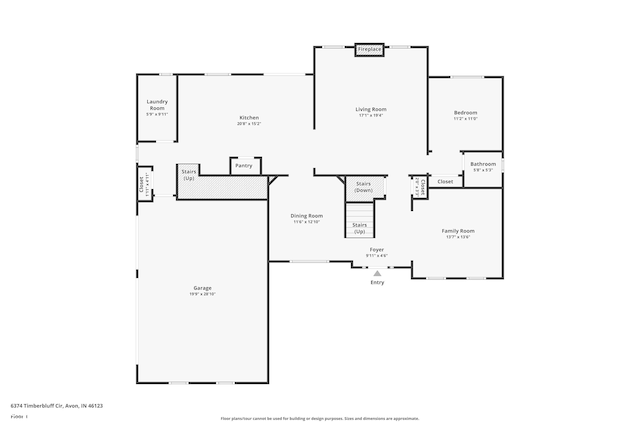 6374 Timberbluff Cir, Avon, IN 46123 - view of floor plan / room layout