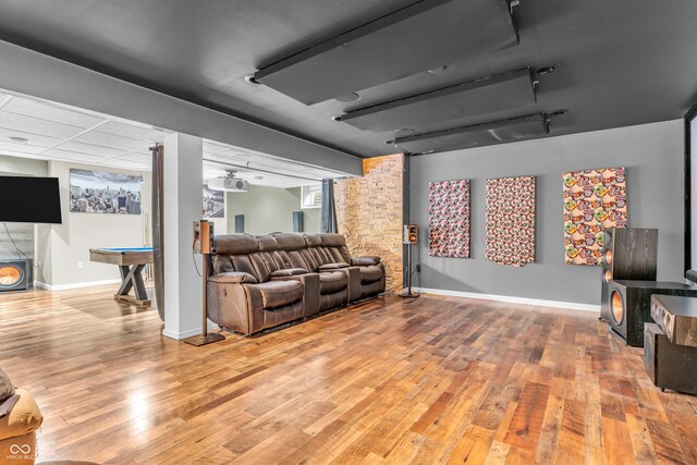 6374 Timberbluff Cir, Avon, IN 46123 - living room with wood finished floors and pool table