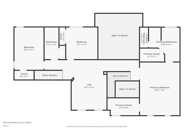 6374 Timberbluff Cir, Avon, IN 46123 - view of floor plan / room layout