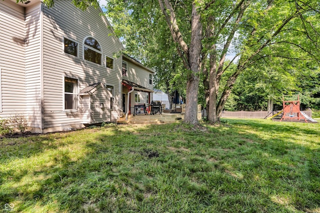 6374 Timberbluff Cir, Avon, IN 46123 - view of yard with a playground and a patio