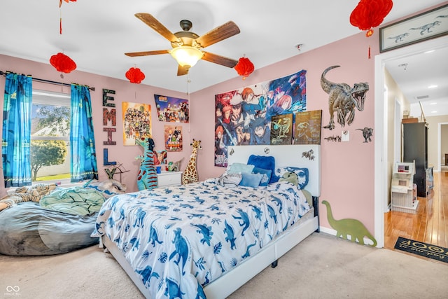 6374 Timberbluff Cir, Avon, IN 46123 - carpeted bedroom with ceiling fan and baseboards