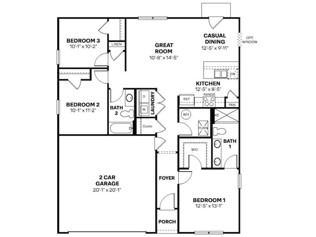 1436 Aster Dr, Shelbyville, IN 46176 - view of floor plan / room layout