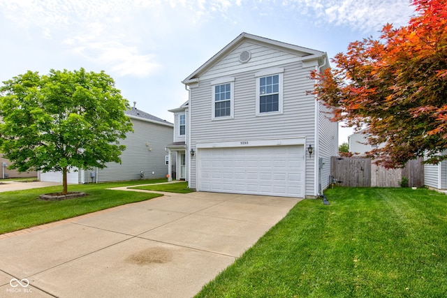 9593 W Constellation Dr, Pendleton, IN 46064 - traditional-style home featuring a garage and concrete driveway